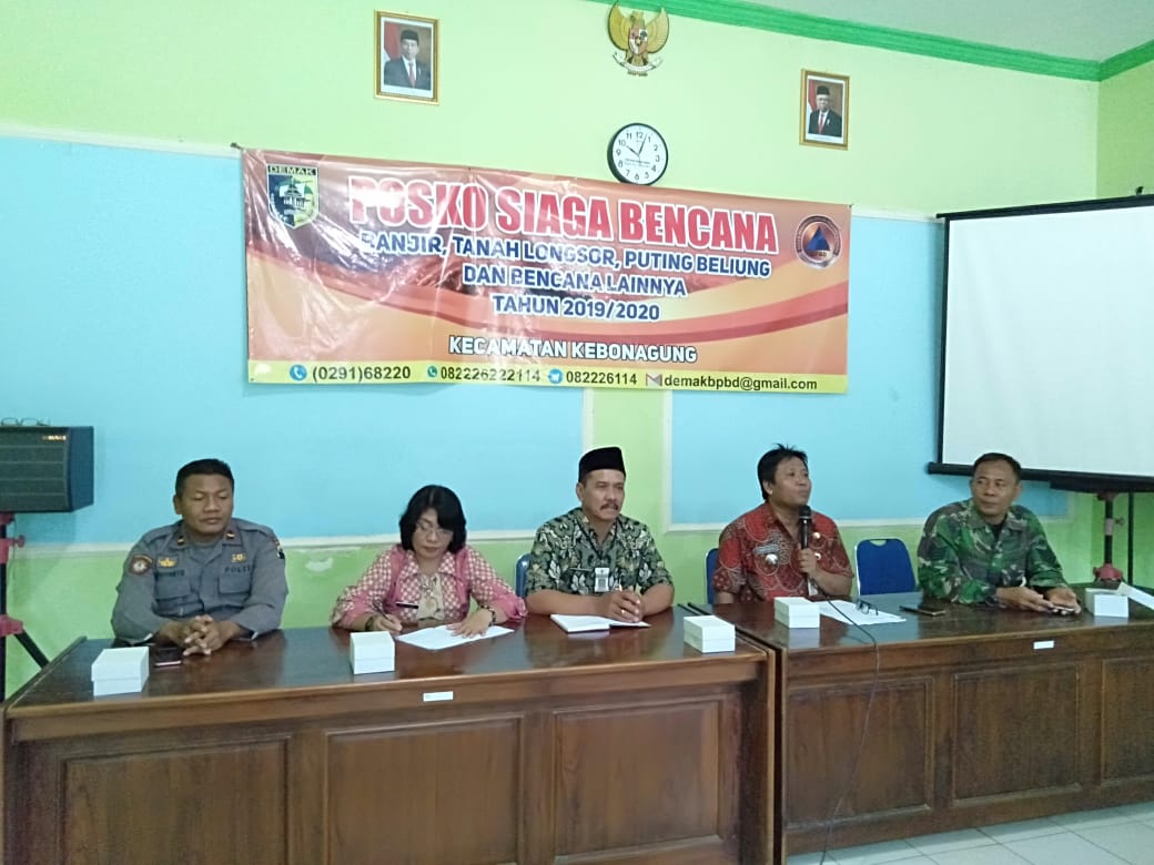 Rakor Pemerintahan dan Pembentukan Posko Penanggulangan Bencana di Wilayah Kecamatan Kebonagung