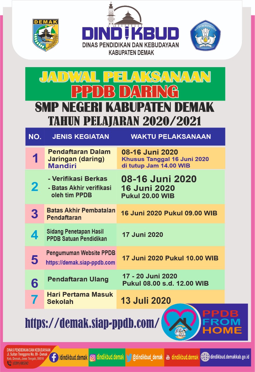 Jadwal Pelaksanaan PPDB Daring