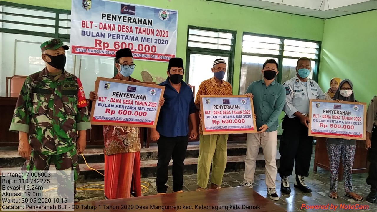 56 KK Desa Mangunrejo Terima BLT DD