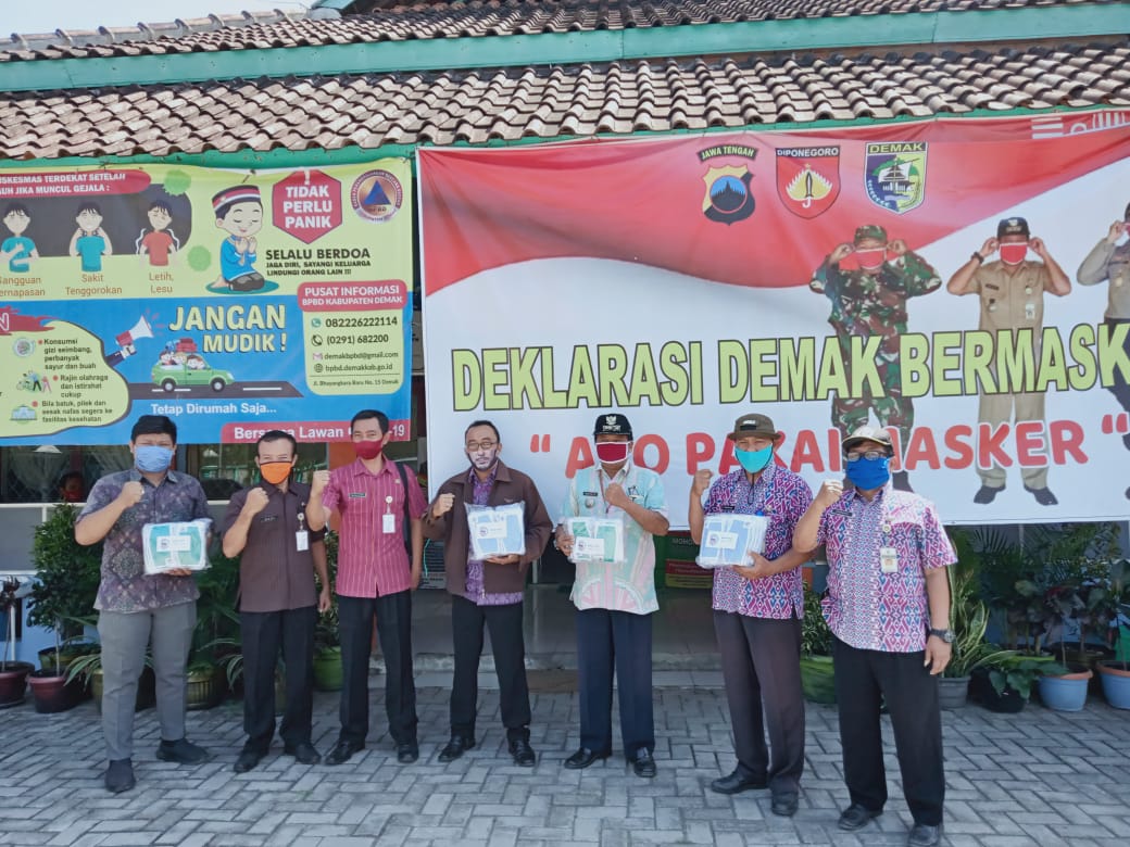 Bantuan Masker dari Satgas Covid 19 Kabupaten Demak