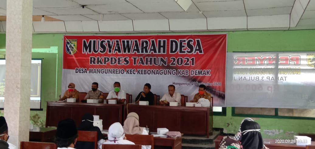 Musdes RKPDes Tahun Anggaran 2021, Desa Mangunrejo     