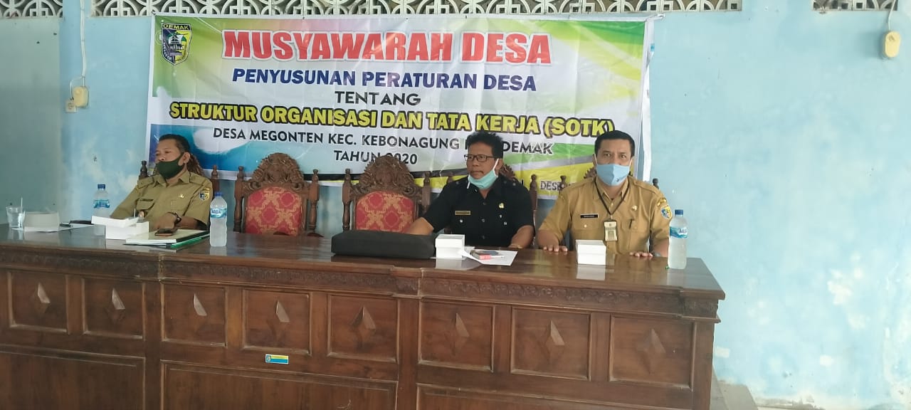 Musdes Penyusunan Perdes SOTK Desa Megonten